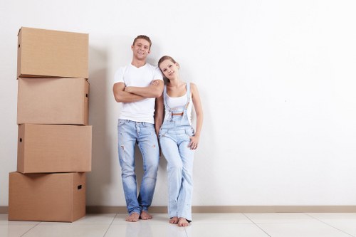 Packing supplies and wrapped household items prepared for a Waterloo move