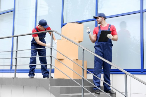 Commercial moving team planning a business relocation in Waterloo