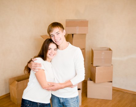 Furniture and boxes loaded into a van for a Waterloo relocation