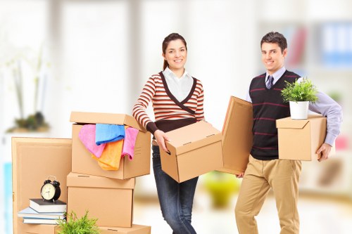 Safety-focused moving team reviewing a job plan