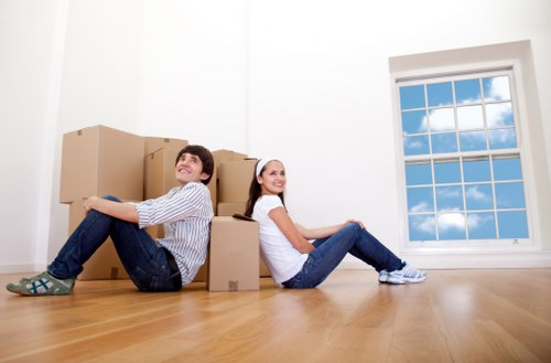 Packed moving boxes prepared for removals in Waterloo