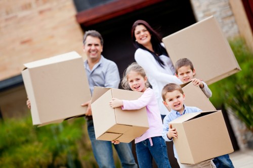 Office relocation support in Waterloo with boxes and furniture