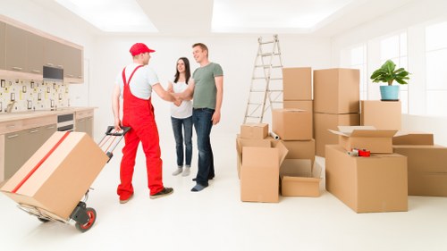 Removal van and movers planning a careful move around Waterloo and nearby districts