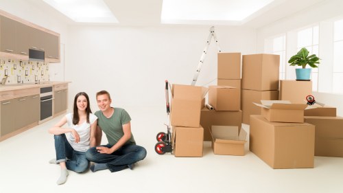 Careful loading of household items for a Waterloo removal